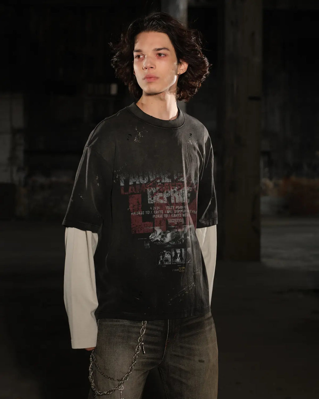LNM New Vintage Faded Graphic T-Shirt