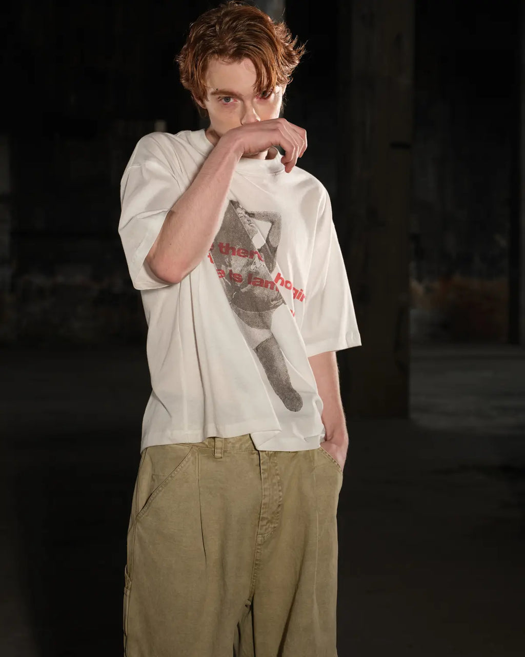 LNM “Hotgirl” Faded Graphic Short-Sleeve T-Shirt