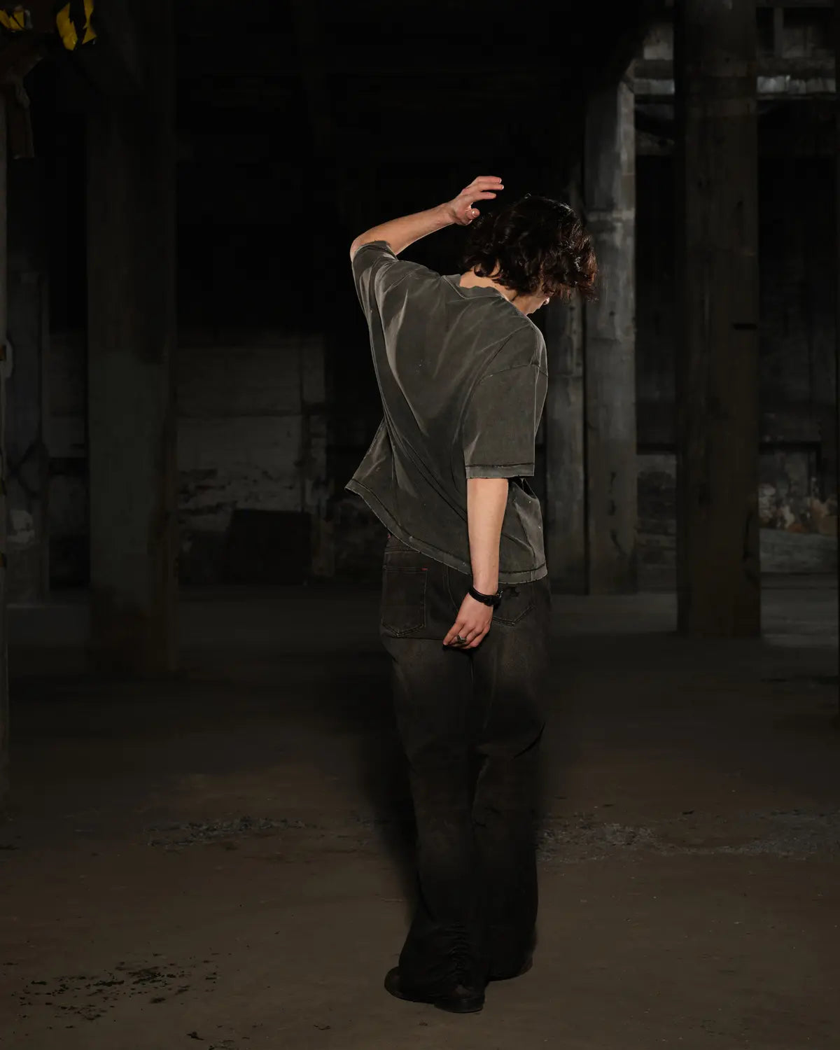 LNM Black Distressed Blood-Stained Denim Jeans