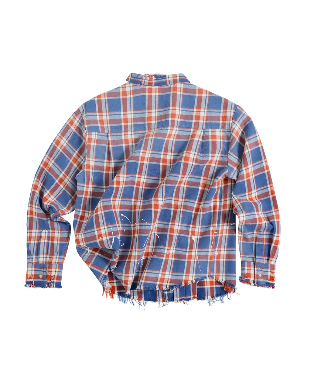 LNM Washed Distressed Plaid Shirt