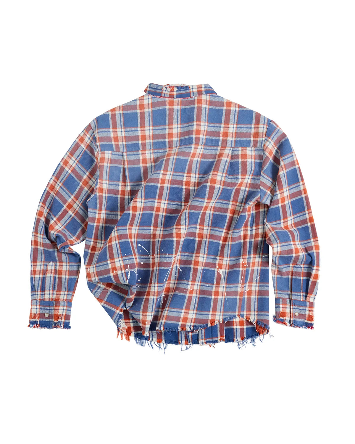 LNM Washed Distressed Plaid Shirt