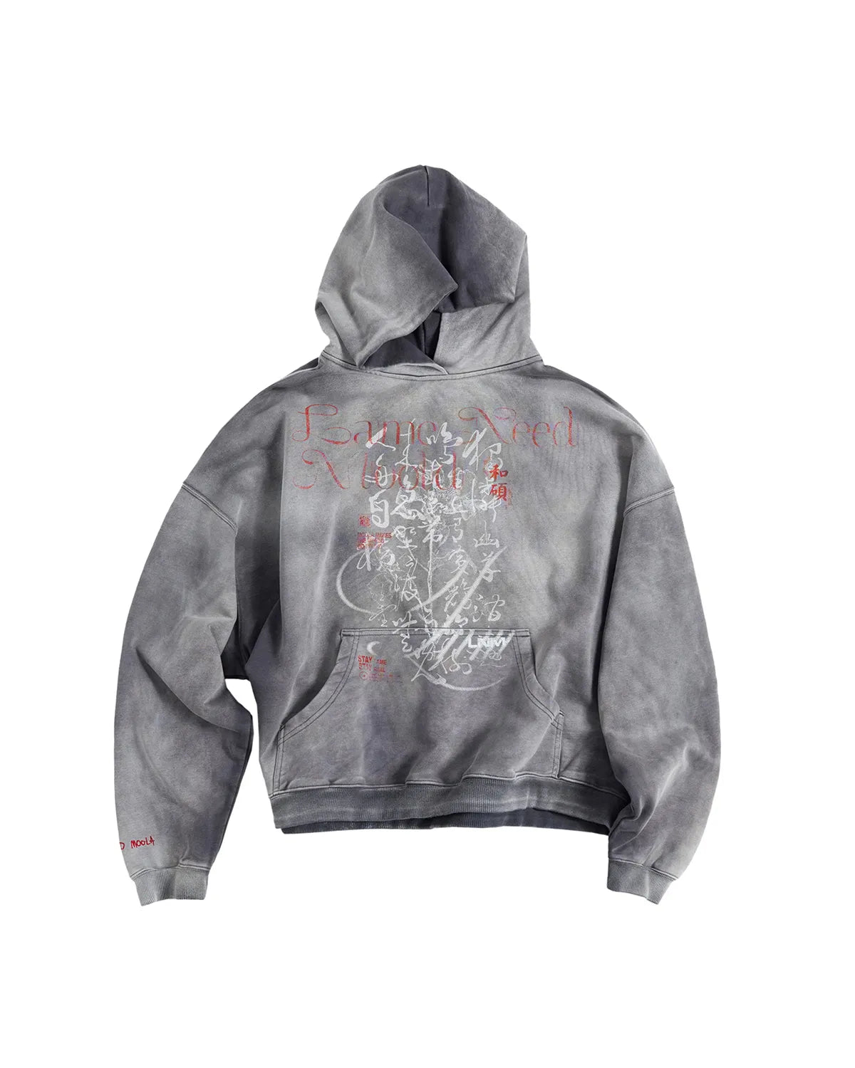 LNM Vintage Chinese Ink Graffiti Hoodie