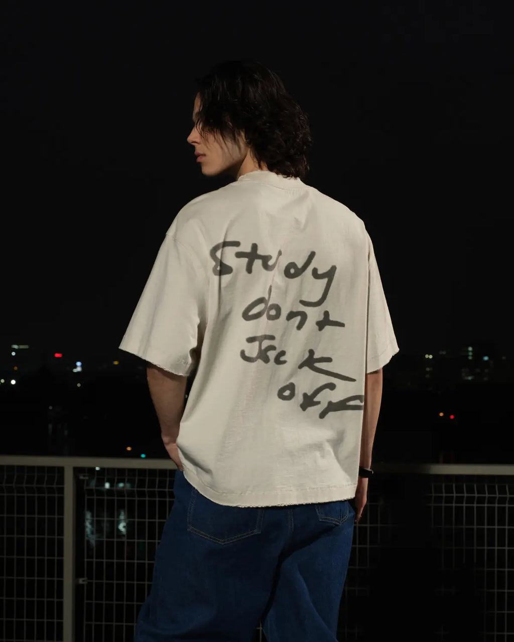 LNM “Study Don’t Jack Off” Faded Graphic Tee